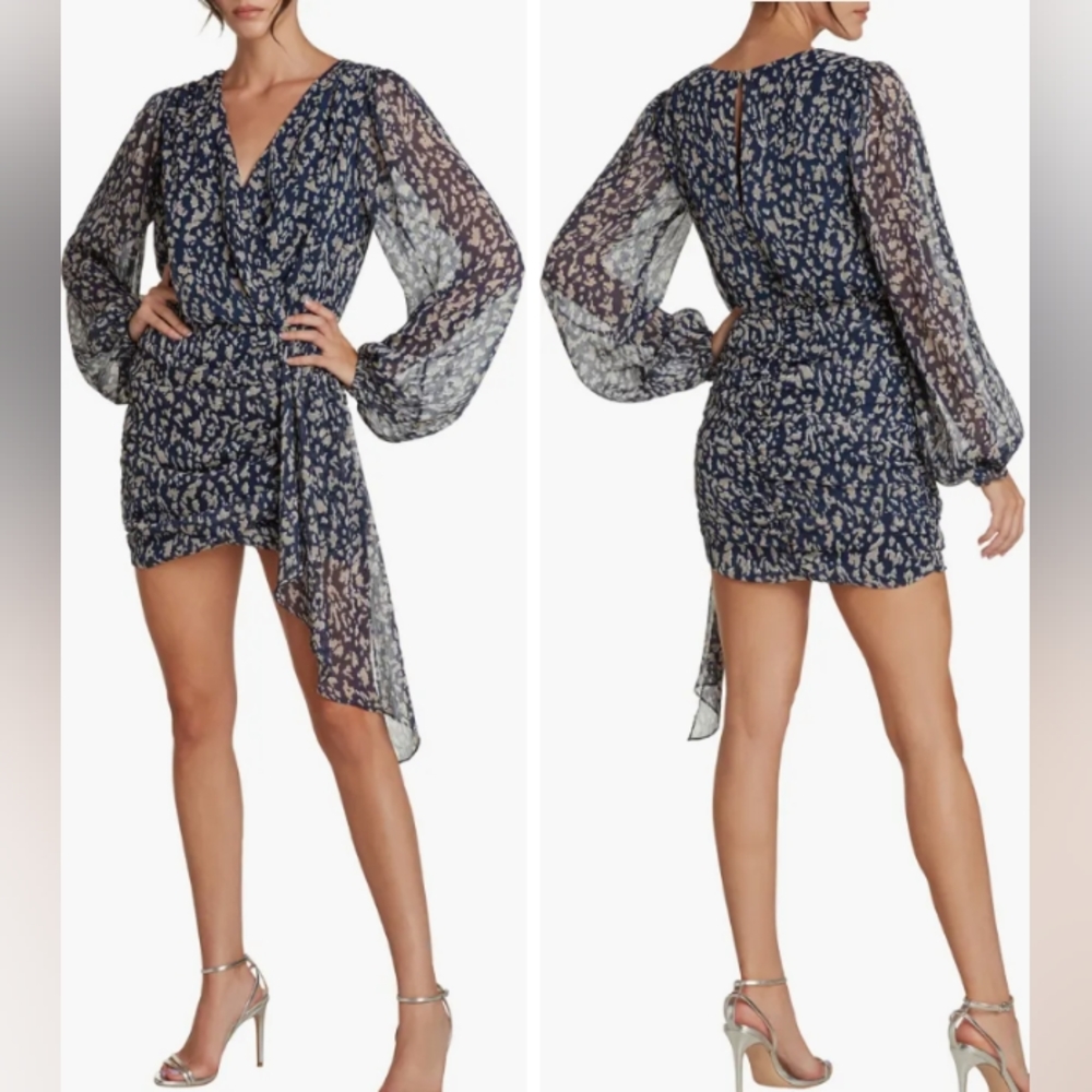SALE Willow Piper NWT Long Sleeve Leapord Minidress